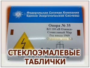 ИЗГОТОВЛЕНИЕ СТЕКЛОЭМАЛЕВЫХ ТАБЛИЧЕК