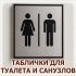 Табличка для санузла из пластика с информационной пиктограммой